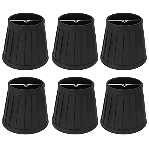 Moderne Stofflampenecke Kronleuchter Lampenschirme E14 Wandlampenraum schwarze Eisentuch 6pcs Set Einfacher Anstieg der Installation für Schlafzimmer Hall Study Hotel Studio von Ldafava