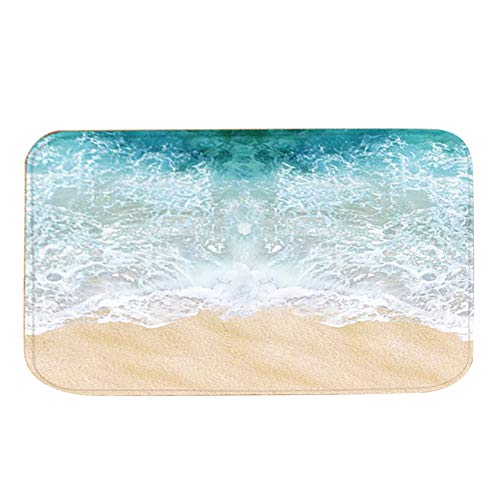 Nicht -Schlupf -Absorption Bodenmattenmatte mit hoher Dichte weicher Stoff verdickter Flanell Super weiche Füße berühren Gefühle für Home -Eingang Wohnzimmer Strand Polyester (40 * 60cm) von Ldafava