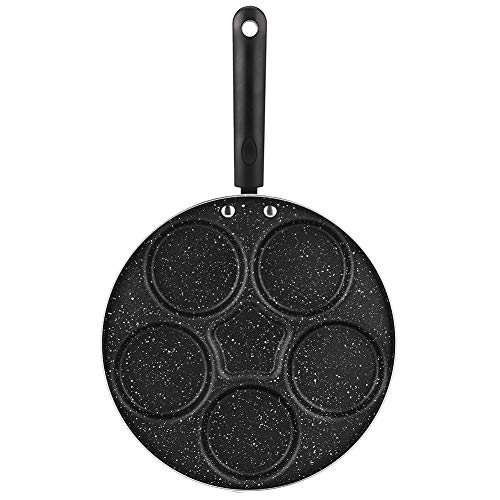 Non -Stick -Bratpfanne 5 Runde Löcher Frühstück Kochpfanne Hochwertige Aluminiumküchenkochgeschirr für Heimrestaurant Gasherd Schwarz 16.9in Non -Stick -Bratpfanne 5 Runde Löcher Frühstück Kochpfanne Hochwertige Aluminiumküchenkochgeschirr für Heimrestaurant Gasherd Schwarz 16.9in von Ldafava