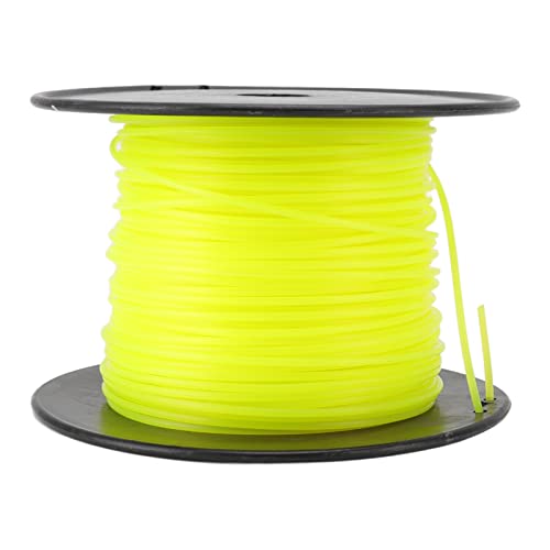 Nylon Weed Trimmer Line Heavy Duty Strimmer Draht 3mm Spulenersatz für Unkrautfresser Rasenmäher Trimmer Kabel Langlebig Nylonmaterial rund Gelb (100 m / 328.1ft) von Ldafava
