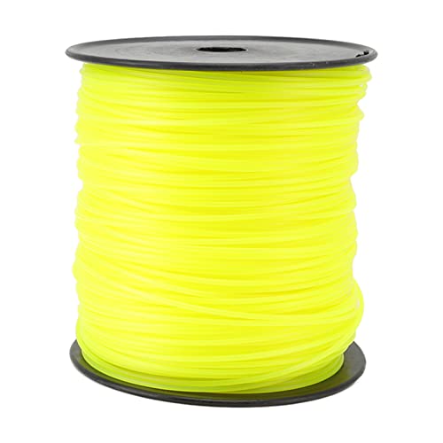 Nylon Weed Trimmer Line Heavy Duty Strimmer Draht 3mm Spulenersatz für Unkrautfresser Rasenmäher Trimmer Kabel Langlebig Nylonmaterial rund Gelb (270 m/295.28yd) von Ldafava