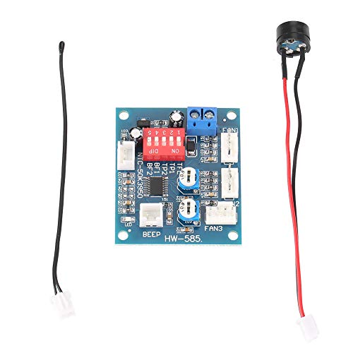 PWM Lüftersteuerung 12V 4-Draht Thermostat, Drehzahlregler Mit Temperatursensor, PC Lüfter Regler Modul Mit Alarmfunktion, Ideal Für DIY PC-Lüftersteuerung Und Temperaturregelung von Ldafava