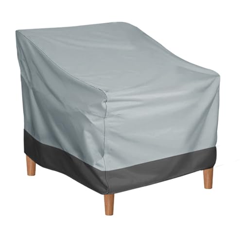 Patio Stuhl Deckung Hochleistungsstoff -Stoff wasserdichte Silberbeschichtung Outdoor -Möbelschutz für Garten Rasen Patio Universal Fit 80x85x91.5 cm (Ldafavaxfp9ihf0-11) von Ldafava