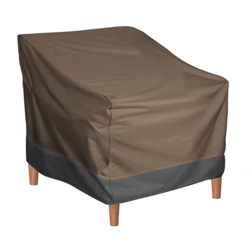 Patio Stuhl Deckung Hochleistungsstoff -Stoff wasserdichte Silberbeschichtung Outdoor -Möbelschutz für Garten Rasen Patio Universal Fit 80x85x91.5 cm (Ldafavaxfp9ihf0-12) von Ldafava