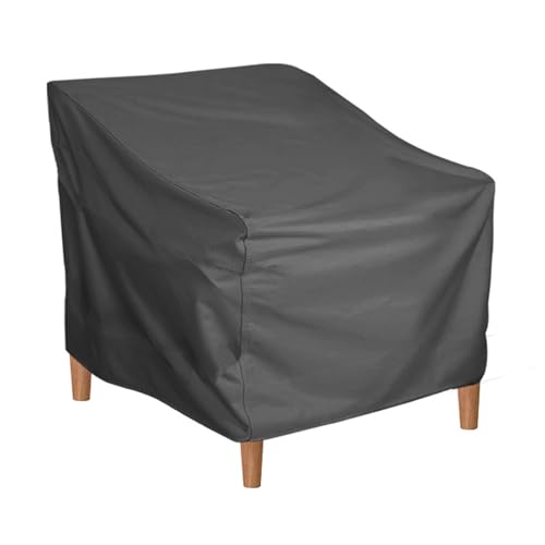Patio Stuhl Deckung Hochleistungsstoff -Stoff wasserdichte Silberbeschichtung Outdoor -Möbelschutz für Garten Rasen Patio Universal Fit 80x85x91.5 cm (Ldafavaxfp9ihf0-13) von Ldafava