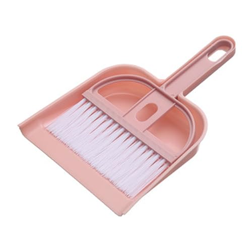 Plastik Mini Desktop Sweep Reinigung Pinsel Kleiner Besen Dustpan Set kompakt Multi funktional für Tastaturwagen Auto Büro -Schreibtisch Reinigung (Rosa) von Ldafava