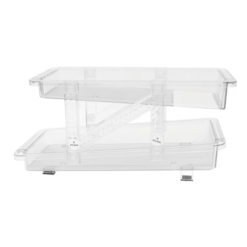 Rolling Soda Dose Organizer Erweiterbares 2 -Schicht -Automatik -Roll -Getränk -Spender Bier Dose Halter für Kühlschrank Vorratsgefrierschrank Kunststoffmaterial Langlebig robust (Transparent weiß) von Ldafava