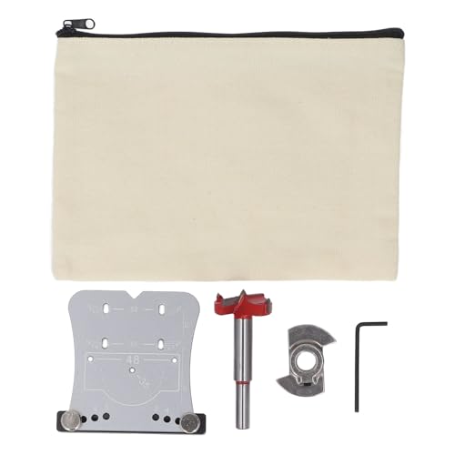 Scharnierpunsch Locator Scharnier langweiliger Jig Verstellbarer Rand Marker Positionierungsplatte Scharnier Bohr Jig Guide für Schranktür Router Scharnier Installationen (Silberscharnier) von Ldafava