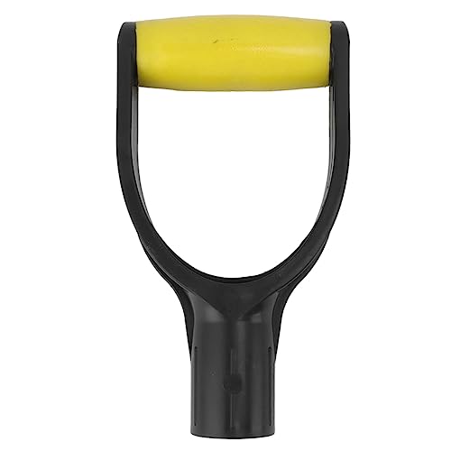 Schaufel D Grip Griff Ergonomisch bequemes leichtes, leichtes Ersatz für Schneeschaufeln für Schneeschaufeln PVC Silikonmaterial 10.5 x 19,3 x 3,2 cm (Gelb Schwarz) von Ldafava