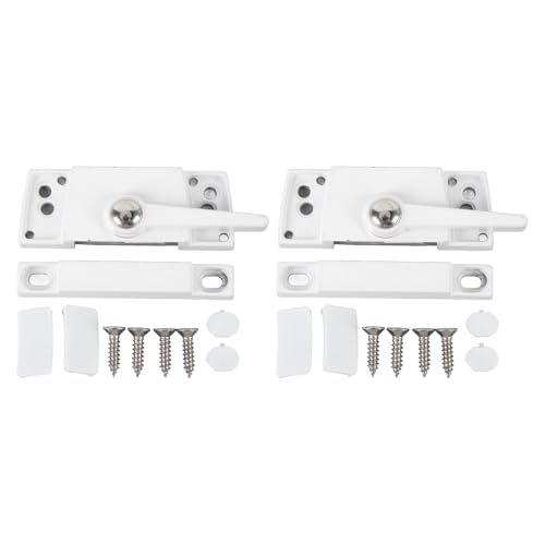 Schiebefenster Schärpe Sperre Hochleistungsgrößen sicheres Cam -Haken -Design Anti -Pry -Mechanismus für Aluminiumlegierungfenster Zinklegierung Konstruktion 2 Set Pack (Rechts) von Ldafava