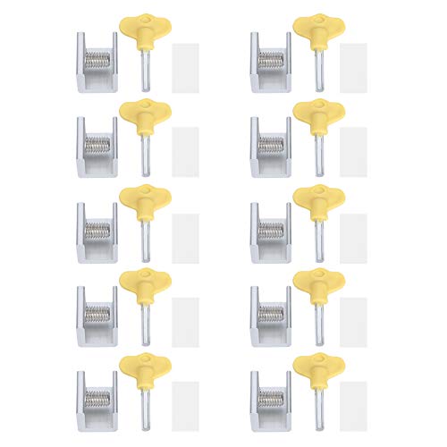 Schiebefenster Sicherheitsschloss 10 Set Aluminiumlegierung Schieber Sicherheitsschloss Stopper mit Tasten Einfache Installation kein Bohrwerkzeug für Aluminiumlegierung Windows Schiebefenster Sicherheitsschloss 10 Set Aluminiumlegierung Schieber Sicherheitsschloss Stopper mit Tasten Einfache Installation kein Bohrwerkzeug für Aluminiumlegierung Windows von Ldafava