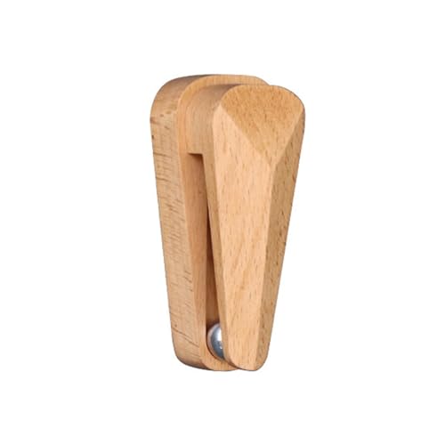 Selbstkleber Handtuchklammern Buchenholz Holz Schwerkraft Kohlenstoffstahlkugel ohne Bohrwand Handtuchhalter für Küchenschlafzimmer 1PC 2 PCS 3PCS Optional (1 Pack) von Ldafava
