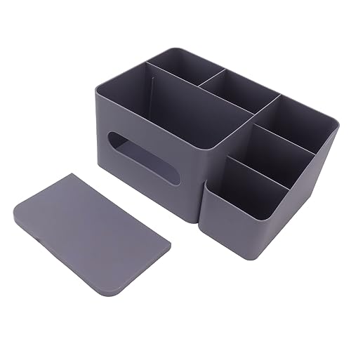 Tissue Box Organizer Kunststoff exquisit glatt Oberflächen Tissue Schreibtisch Organizer mit Deckel für Heimbüro Badezimmer Schlafzimmer Küche Kommode Tisch Schreibtisch (Blau) (Orange) (Lila) von Ldafava