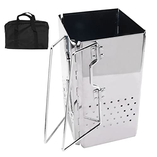 Tragbarer Edelstahl BBQ Charcoal Grill Faltbares Camping -Grill Grill für Picknick im Freien und Hinterhofparty Haltbar rostfeste, leicht zu reinigte leichte Kompaktdesign von Ldafava