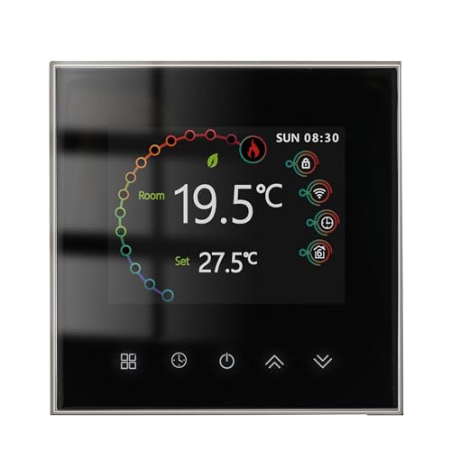 WiFi Smart Thermostat Touchscreen Temperatur Controller Ultra dünner Wand montiert wöchentlich programmierbar mit mobiler App -Sprachsteuerung kompatibel mit Home für (Elektrische Bodenheizung) von Ldafava