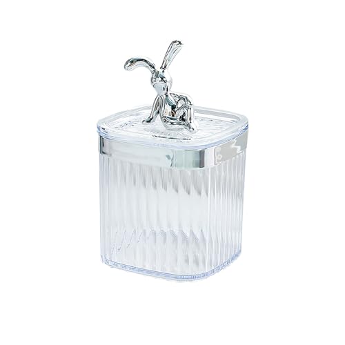 Zahnstocher Halter großer Kapazität Mode Look Zahnstocher Behälter Aufbewahrungsbox Jar für Heimrestaurant Plastik Plastik transparentes Kaninchendesign (Ldafava3Xvi5V5Q-11) von Ldafava