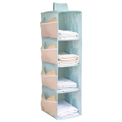 LdawyDE Hängeregal Kleiderschrank, Mehrere Fächer Hängeaufbewahrung Schrank, Faltbar Hängeorganizer Schrank Organizer mit Netzseitentaschen für Zuhause/Wohnmobil/Camping LdawyDE Hängeregal Kleiderschrank, Mehrere Fächer Hängeaufbewahrung Schrank, Faltbar Hängeorganizer Schrank Organizer mit Netzseitentaschen für Zuhause/Wohnmobil/Camping von LdawyDE