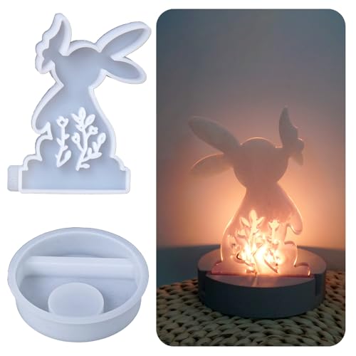 LdawyDE Silikonform Ostern Hase Silikon Gießform 3D Hasen Silikonformen Osterhase Gießformen Ostern Epoxidharz Gips Kerzenhalter Gießen Formen Oster Dekoration Frühling Kerzen Einschieber Mould LdawyDE Silikonform Ostern Hase Silikon Gießform 3D Hasen Silikonformen Osterhase Gießformen Ostern Epoxidharz Gips Kerzenhalter Gießen Formen Oster Dekoration Frühling Kerzen Einschieber Mould von LdawyDE