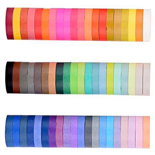 LdawyDE Washi Tape Washi Regenbogen 60 Rollen Washi Masking Tape Set Farben Bänder für Kunst Handwerk Malerei Ersatz Etikettierung Codierung Leitband (60 Farben) von LdawyDE