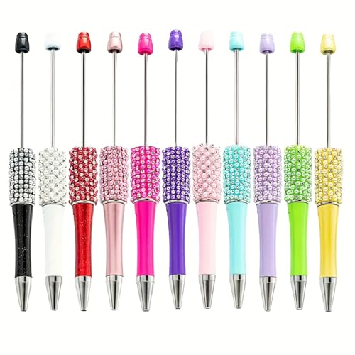 11 x Strass-Stift, glattes Schreiben, Perlenstift, Perlenstift, Kugelschreiber, Neuheit, Schreibwarenbedarf von Ldbuejiaja