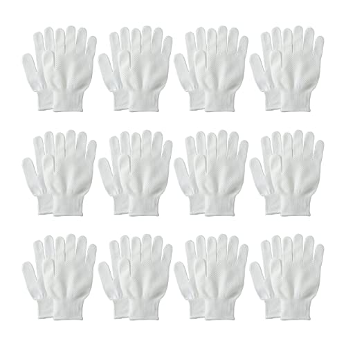 12 Paar Handschuhe mit Gummipunkten, einseitig, PVC, gepunktet, Arbeitshandschuhe aus Polyester und Baumwolle, Arbeitshandschuhe mit Griffpunkten 12 Paar Handschuhe mit Gummipunkten, einseitig, PVC, gepunktet, Arbeitshandschuhe aus Polyester und Baumwolle, Arbeitshandschuhe mit Griffpunkten von Ldbuejiaja