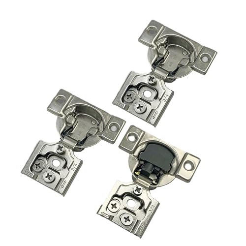 3 x Overlays Soft-Close-Scharniere mit verdecktem Design, Möbeltürscharniere, schnelle Installation für Frontrahmen-Schränke von Ldbuejiaja