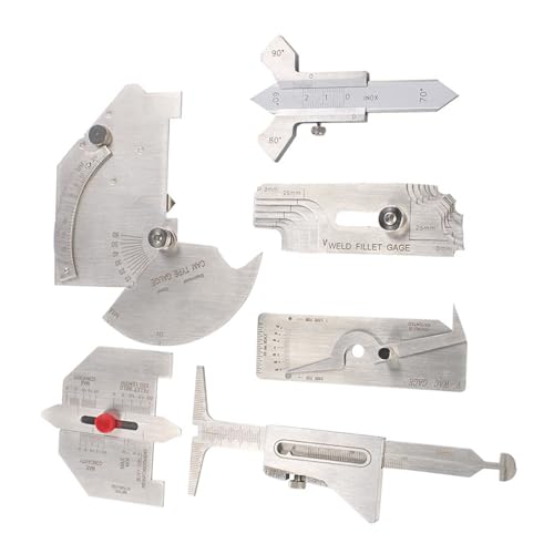 6-teiliges Stahl-Schweißlehre-Set, Schweißmesswerkzeug, genaue Schweißmessung für professionelle Schweißsteuerungen 6-teiliges Stahl-Schweißlehre-Set, Schweißmesswerkzeug, genaue Schweißmessung für professionelle Schweißsteuerungen von Ldbuejiaja