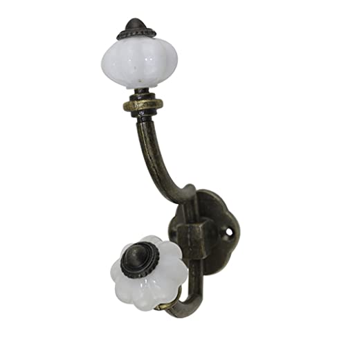 Antique Kleiderbügel Zink Legierung Doppelhaken Heavy Duty Wall Haken Robuste Dekorative Beatchträger Für Hängende Hüte Handtücher Tasten Wandhaken Für Hängende Kleidung Handtücher Dekorative Heavy von Ldbuejiaja