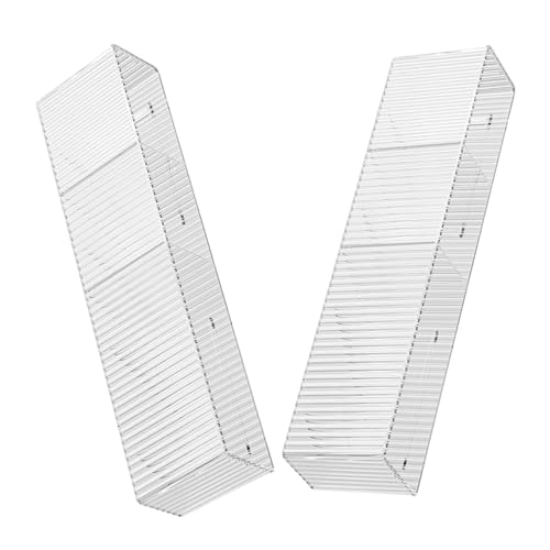 Badezimmer-Wand-Organizer, transparente Acryl-Aufbewahrungsbehälter mit 3 Fächern, schwimmende Box für Büro und Schlafzimmer, 2 Stück von Ldbuejiaja