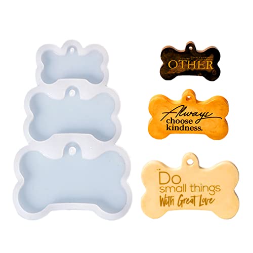 Flexible Silikonform Hundeknochen Etikett Keychain Form Schmuck Pendell Gepäck Etikett Epoxidharz Crafting Form Hund Knochenform von Ldbuejiaja