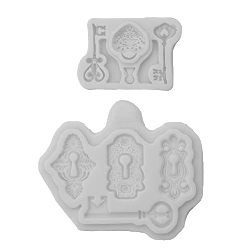 Hochglänzende Glänzende Weihnachtsschloss Für Schlüsselform Keychain Silikonform Mit Loch Für Halskettenform Schmuckstückringe C Schmuckablagehalter Form Form von Ldbuejiaja