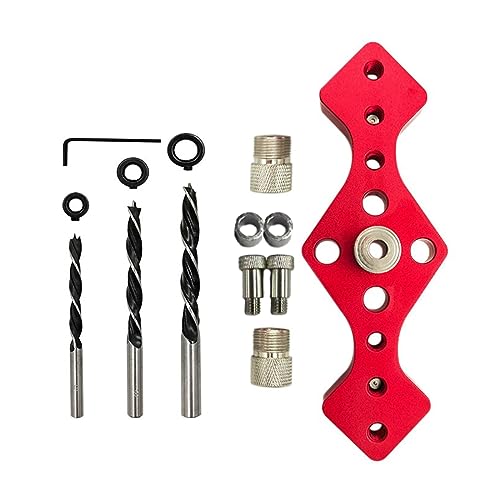 Holzbearbeitung Dübel Jig Handheld Bohrführer Tischlerei Loch Positionierer Lokator Metallhülle Loch Opener Werkzeuge Guide Jig von Ldbuejiaja