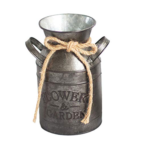 Ldbuejiaja Eisen Rustikale Dekorative Vase Pflanze Ausstellungsständer Familie Balkon Gartendekor Stilvolle Vase Für Gartenterrassen Blumentopfständer Für Innen von Ldbuejiaja