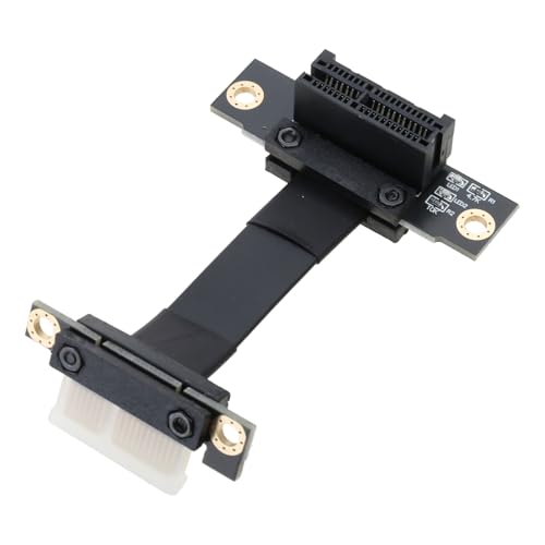 Ldbuejiaja Ultraschnelles PCI E X1-Verlängerungskabel PCIE3.0 90-Grad Ellbogen Rückwärtsverlängerung 5 Cm Motherboard Verlängerungskabel Kabel von Ldbuejiaja