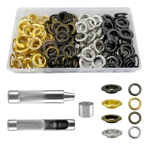 Ösenstanz-Kits, 14 mm, Tüllen-Werkzeug-Kits, Metallösen, Ösen, Planen-Reparatur-Kits, Tüllen-Einstellwerkzeug mit Aufbewahrungsbox von Ldbuejiaja