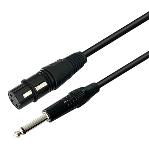 Professionelles Mono 1/4 Zoll auf XLRR Steckerkabel, kompatibel für Mikrofone Mixer von Ldbuejiaja