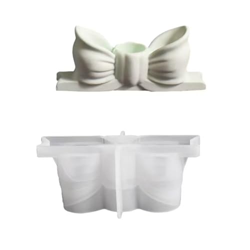Silikon-Kerzenhalter-Formen mit Schleife, für Teelichthalter, Schleifen-Form, Kunstharz, Teelichthalter, Basis für Halter von Ldbuejiaja