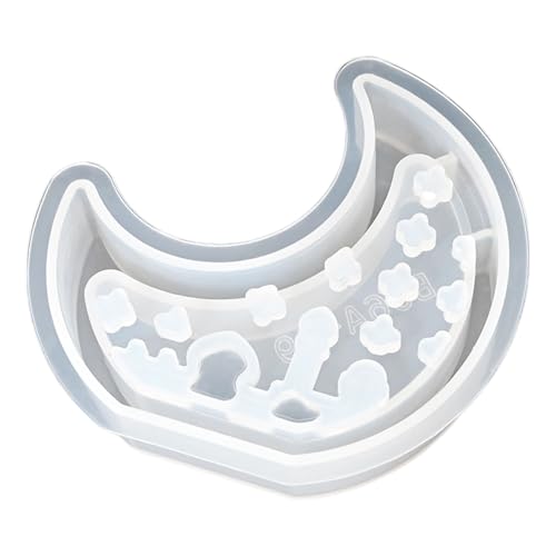 Silikonform für Teelichthalter, Mondform, Epoxidharz-Formen von Ldbuejiaja