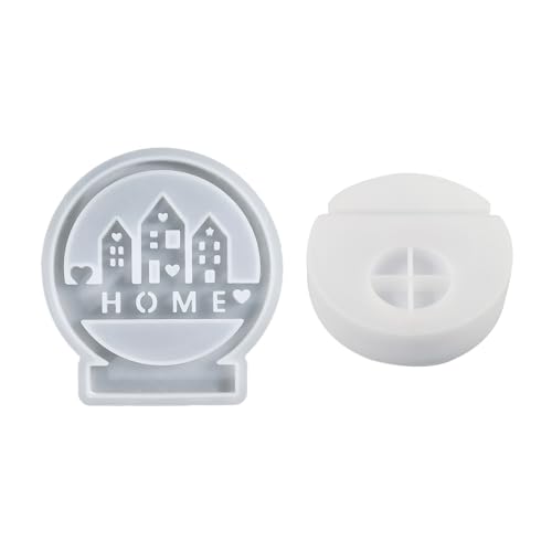 Silikonformen für Zuhause, Haus, Epoxidharz, Ornament, Liebeshaus, Kerzenständer, Gipsformen von Ldbuejiaja