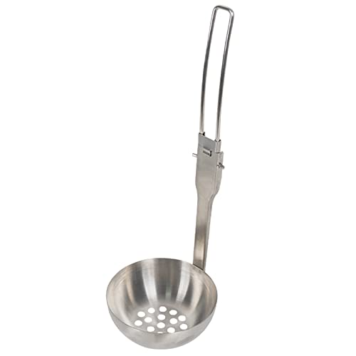 Suppenkelle / Sieb, Edelstahl, Camping-Besteck, tragbar, faltbar, Outdoor, Camping, Löffel für Outdoor, Reisen von Ldbuejiaja
