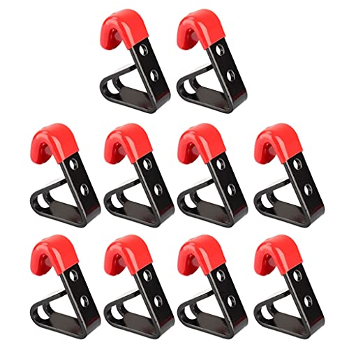 Werkzeug-Organizer für Garage, Garten, Stahl, Wandhalterung, Haken, 10 Stück, Garagenhaken, schwarz + rot, Eisenhaken Werkzeug-Organizer für Garage, Garten, Stahl, Wandhalterung, Haken, 10 Stück, Garagenhaken, schwarz + rot, Eisenhaken von Ldbuejiaja
