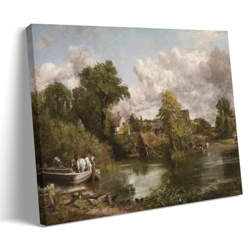LdinMEX John Constable Artwork – Das weiße Pferd, Poster, coole Kunstwerke, Gemälde, Wandkunst, Leinwanddrucke, hängendes Bild, Heimdekoration, Geschenkidee, 20 x 30 cm von LdinMEX