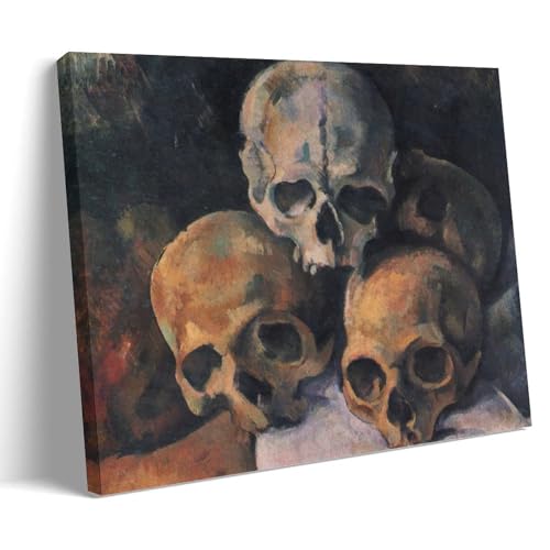 LdinMEX Paul Cézanne Artwork – Pyramide der Totenköpfe, Poster, Wandkunst, Schlafzimmer-Drucke, Heimdekoration, hängendes Bild, Leinwandbild, Gemälde, 40 x 60 cm von LdinMEX