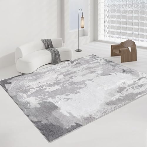 Ldiuttu Groß Teppich 200 x 300 cm Waschbarer rutschfest Teppich für Küchen Wohnzimmer Schlafzimmer Moderne abstrakte Tinte grau schwarz Ldiuttu Groß Teppich 200 x 300 cm Waschbarer rutschfest Teppich für Küchen Wohnzimmer Schlafzimmer Moderne abstrakte Tinte grau schwarz von Ldiuttu
