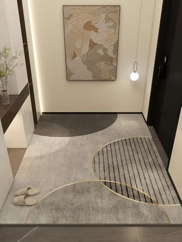Ldiuttu Rechteckiger Teppich Großer 160 x 230 cm Modern Rutschfester Kurzflor Weich für Wohnzimmer Schlafzimmer Esszimmer Wohnzimmer Moderne geometrische Linien grau schwarz gelb Ldiuttu Rechteckiger Teppich Großer 160 x 230 cm Modern Rutschfester Kurzflor Weich für Wohnzimmer Schlafzimmer Esszimmer Wohnzimmer Moderne geometrische Linien grau schwarz gelb von Ldiuttu