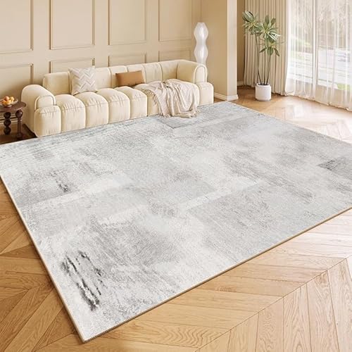 Ldiuttu Teppich Wohnzimmer 130 x 180 cm Waschbarer rutschfest Rechteck Teppich Weich Kurzflor für Schlafzimmer Flur Läufer Moderne abstrakte Tinte grau Ldiuttu Teppich Wohnzimmer 130 x 180 cm Waschbarer rutschfest Rechteck Teppich Weich Kurzflor für Schlafzimmer Flur Läufer Moderne abstrakte Tinte grau von Ldiuttu