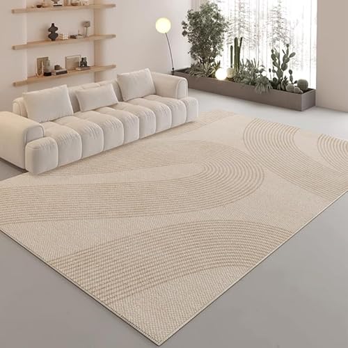 Ldiuttu Teppich Wohnzimmer 130 x 180 cm Waschbarer rutschfest Rechteck Teppich Weich Kurzflor für Schlafzimmer Flur Läufer Moderne geometrische Linien beige Ldiuttu Teppich Wohnzimmer 130 x 180 cm Waschbarer rutschfest Rechteck Teppich Weich Kurzflor für Schlafzimmer Flur Läufer Moderne geometrische Linien beige von Ldiuttu