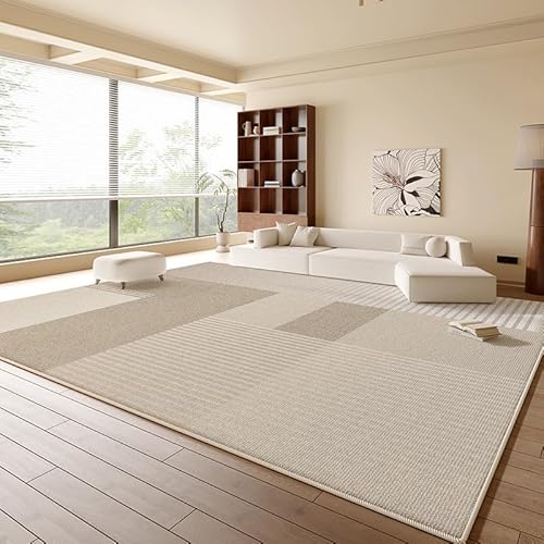 Ldiuttu Teppich Wohnzimmer 130 x 180 cm Waschbarer rutschfest Rechteck Teppich Weich Kurzflor für Schlafzimmer Flur Läufer Moderne geometrische Linien grau beige Ldiuttu Teppich Wohnzimmer 130 x 180 cm Waschbarer rutschfest Rechteck Teppich Weich Kurzflor für Schlafzimmer Flur Läufer Moderne geometrische Linien grau beige von Ldiuttu