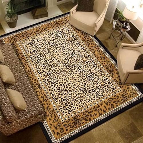 Ldiuttu Teppich Wohnzimmer 80 x 160 cm Teppiche Waschbar Rutschfester Weich Kurzflor Fußmatte für Schlafzimmer Esszimmer Küche Moderner Abstrakter Leopardendruck braun gelb Ldiuttu Teppich Wohnzimmer 80 x 160 cm Teppiche Waschbar Rutschfester Weich Kurzflor Fußmatte für Schlafzimmer Esszimmer Küche Moderner Abstrakter Leopardendruck braun gelb von Ldiuttu