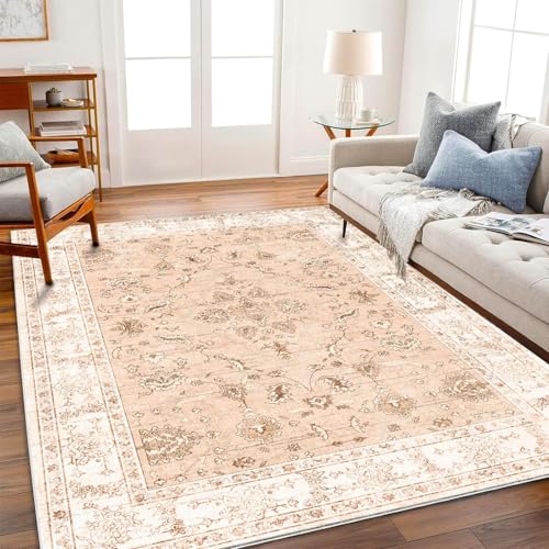Ldiuttu Teppich Wohnzimmer 80 x 160 cm Teppiche Waschbar Rutschfester Weich Kurzflor Fußmatte für Schlafzimmer Esszimmer Küche Modernes Blumenmuster in Rosa und Beige Ldiuttu Teppich Wohnzimmer 80 x 160 cm Teppiche Waschbar Rutschfester Weich Kurzflor Fußmatte für Schlafzimmer Esszimmer Küche Modernes Blumenmuster in Rosa und Beige von Ldiuttu